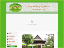 Tablet Screenshot of luangprabangresidence.com
